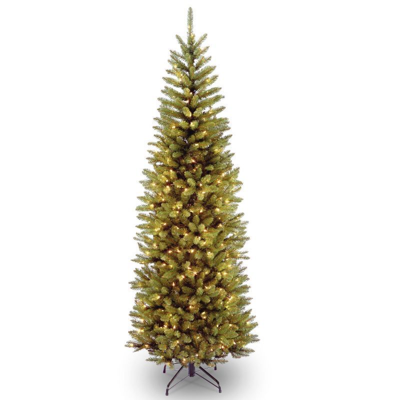 Slim Kingswood Fir 6.5' Green Artificial Christmas Tree with Clear Lights