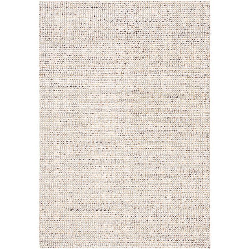 Ivory Hand-Knotted Wool Rectangular Area Rug