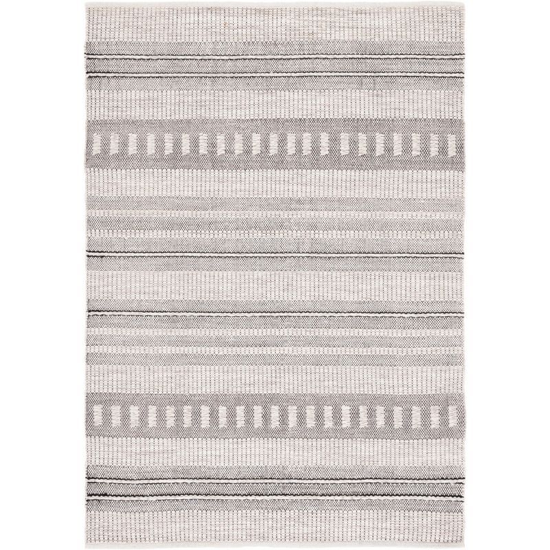 Handmade Natura Wool Area Rug - 3' x 5', Black and Grey