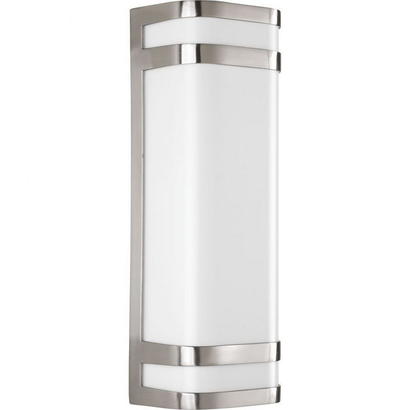 Valera 16" Brushed Nickel LED Wall Lantern with Acrylic Shade