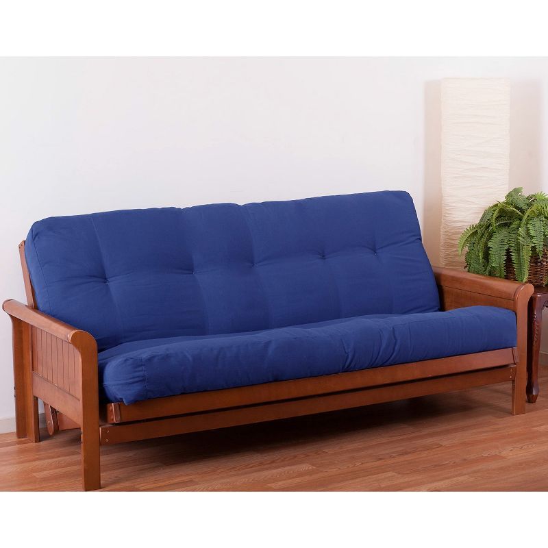 Royal Blue 8-Inch Twill Full-Size Futon Mattress