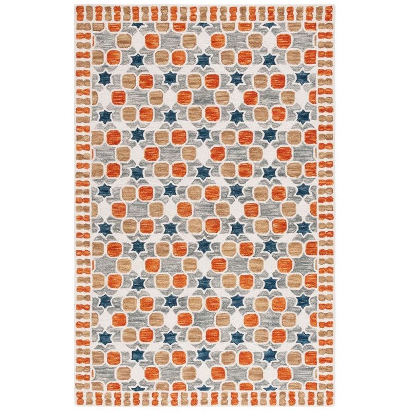 Ivory Handmade Wool-Cotton Tufted Rectangular Rug