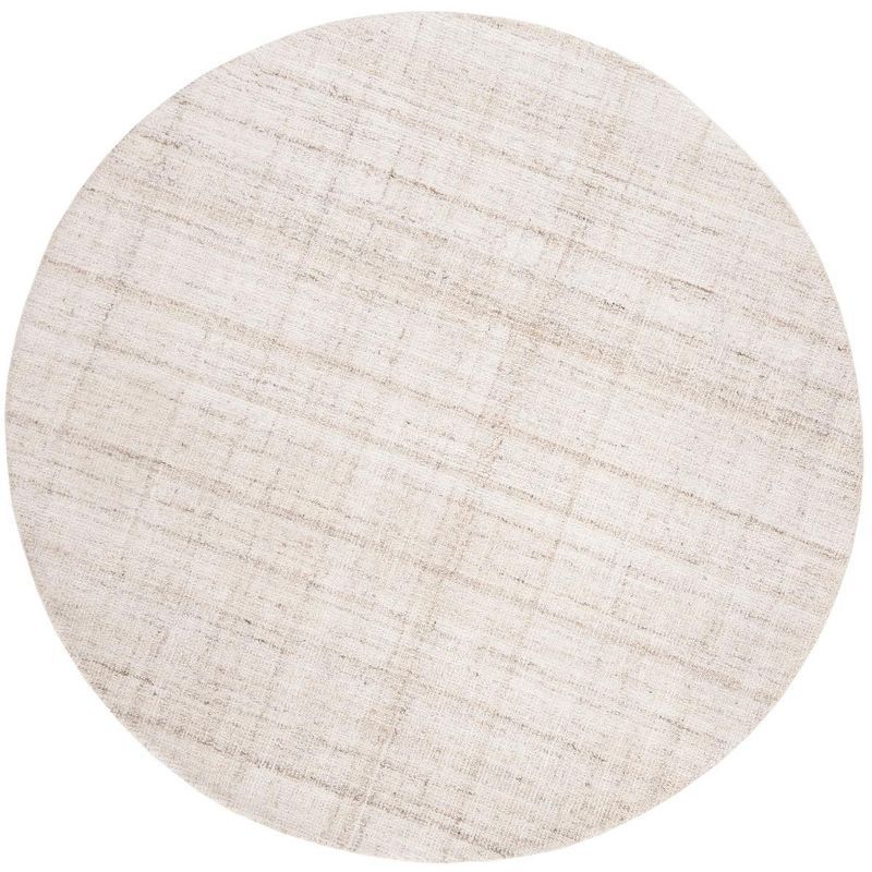 Elysian Ivory & Beige Hand-Tufted Wool-Viscose Blend Round Rug