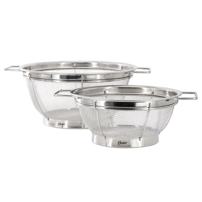 Oster Baldwyn 2-Piece Stainless Steel Mesh Colander Set