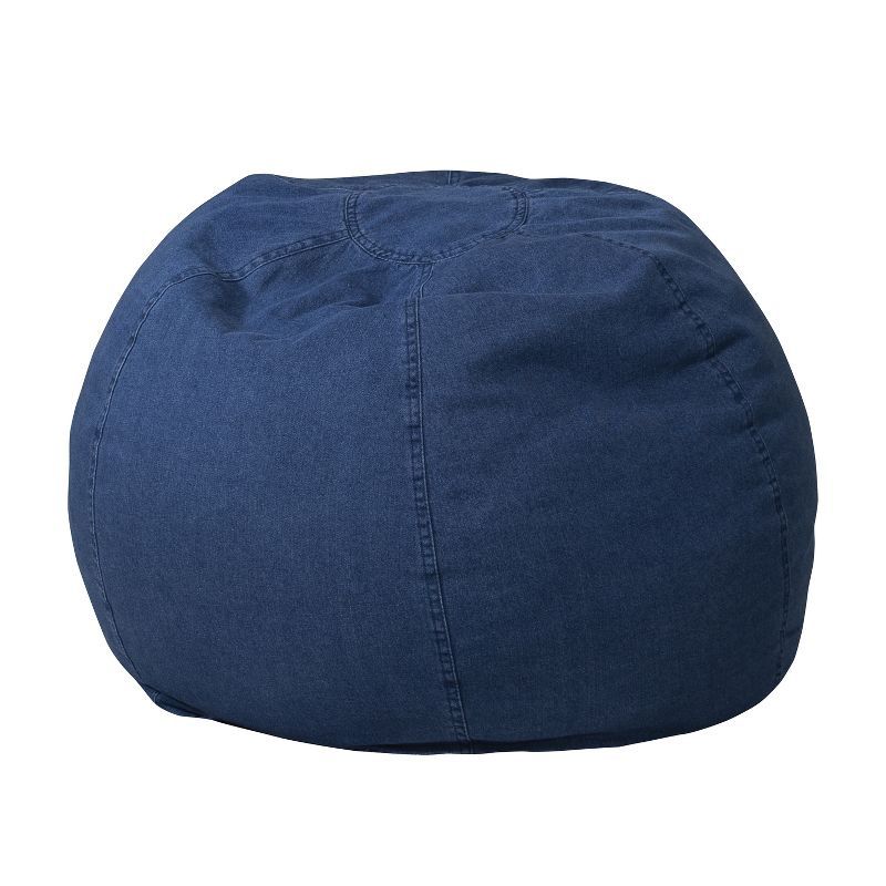 Small Denim Bean Bag Chair with Removable Cover