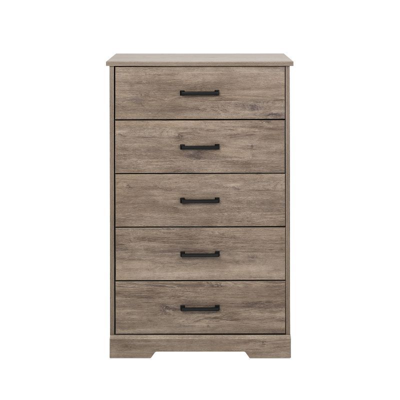 Rustic Brown Farmhouse 5-Drawer Vertical Dresser