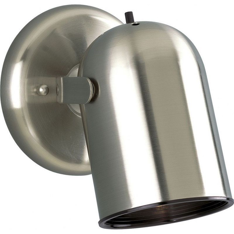 Brushed Nickel Adjustable Wall/Ceiling Sconce with Shade