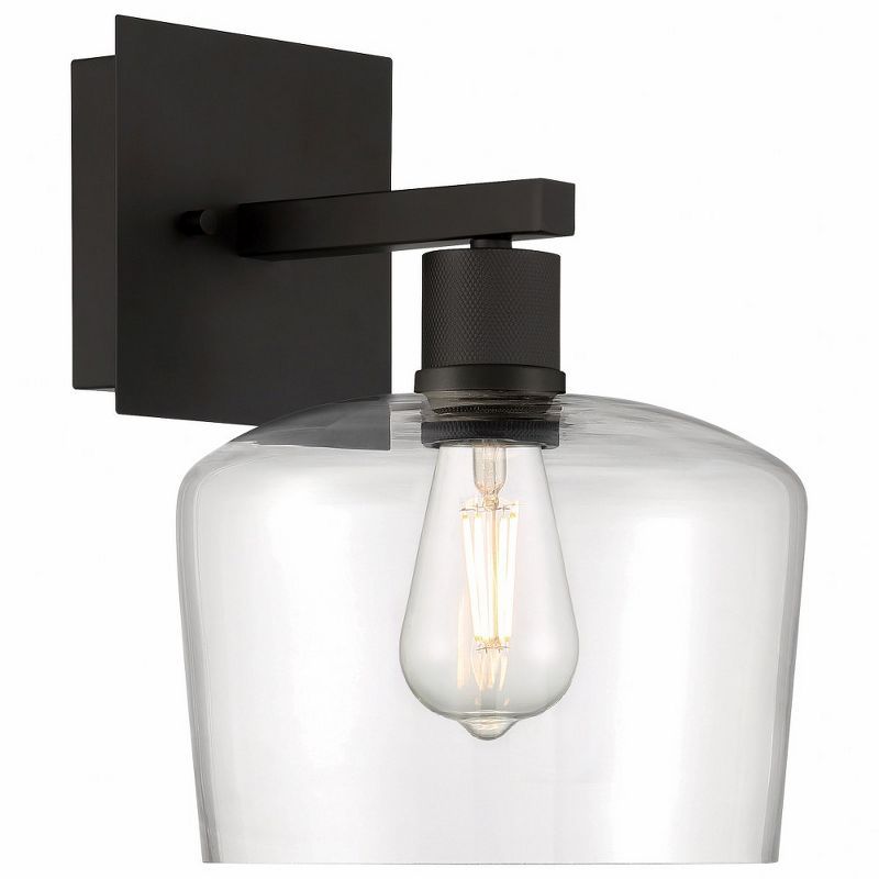 Port Nine Matte Black 12" Dimmable LED Wall Sconce