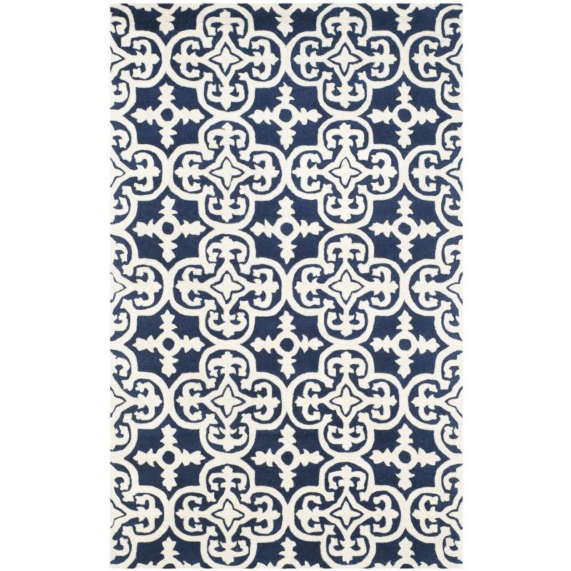 Luxurious Hand-Tufted Wool Area Rug in Blue - 6' x 9'