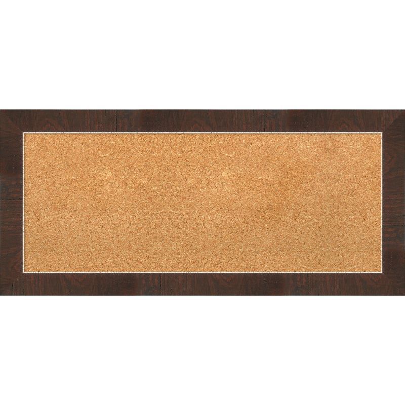 Wildwood Brown Narrow Framed Natural Cork Bulletin Board