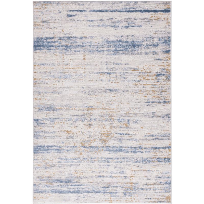 Lumina Light Blue Abstract 8' x 10' Synthetic Area Rug