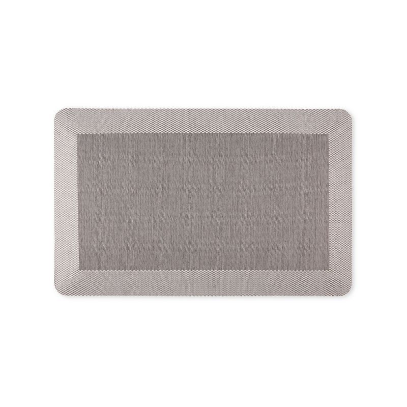 Mira Modern Heathered Gray Polyester Anti-Fatigue Kitchen Mat, 19.6"x32"