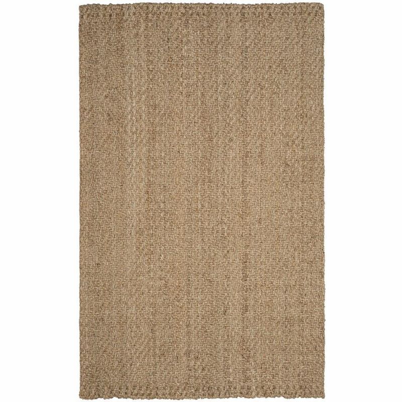 Natural Jute Hand-Woven Rectangular Area Rug, 5' x 8'