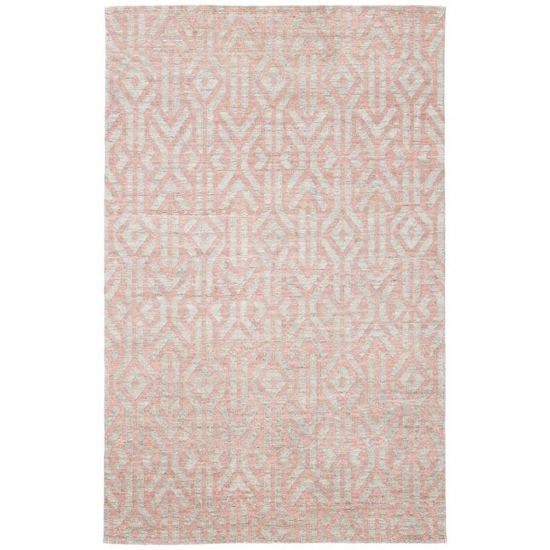 Cape Cod Blue and Rust Hand-Knotted Cotton Area Rug