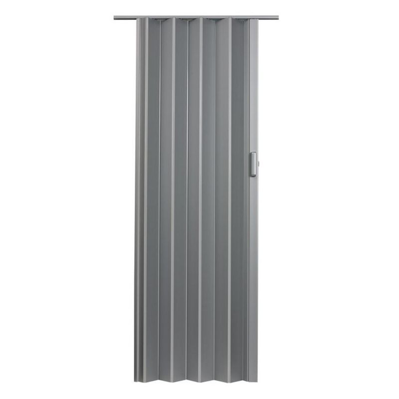 Elite Satin Silver Vinyl Accordion Closet Door 48" x 80"