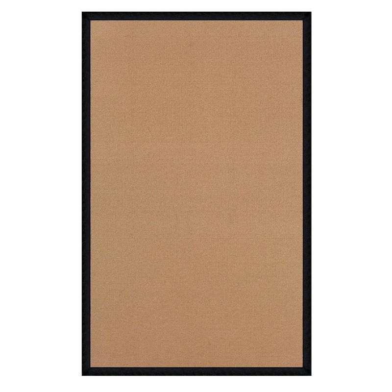 5'x8' Athena Cork Leather Rug Black/Brown - Linon