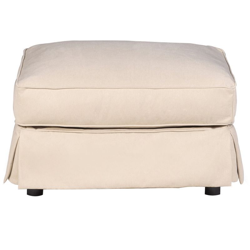 Horizon 25"x18" Tan Upholstered Pillow Top Ottoman