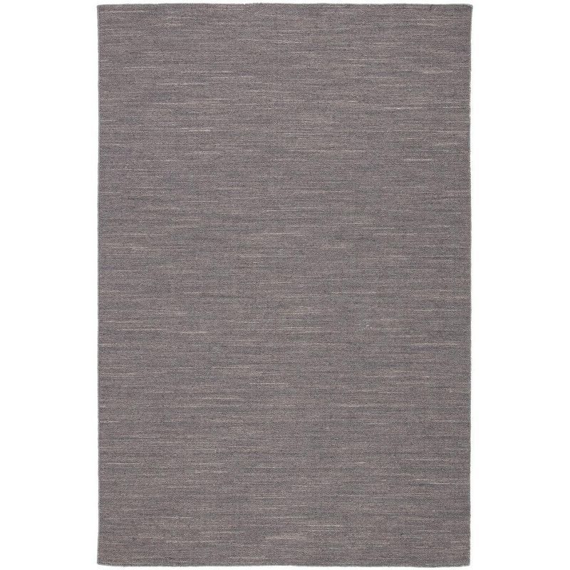 Handmade Light Grey Wool 5' x 8' Flat Woven Area Rug