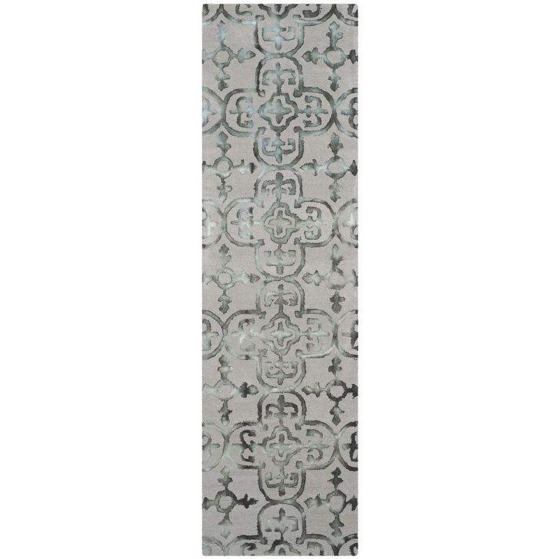 Ivory and Gray Hand-Tufted Wool Runner Rug