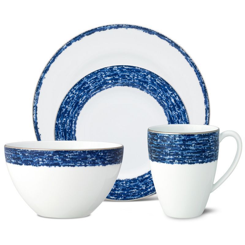 Blue and White Porcelain 4-Piece Place Setting