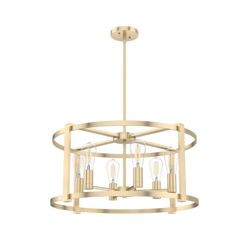 Astwood Alturas Gold 26" 6-Light Drum Chandelier