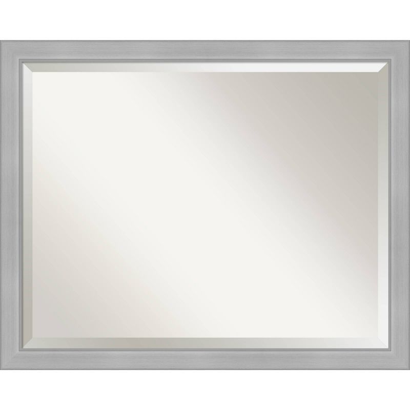 Elegant Vista Brushed Nickel 31"x25" Bathroom Vanity Wall Mirror