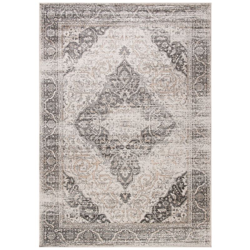 Elysian Ivory Silky Viscose Hand-Knotted Area Rug - 5'3" x 7'7"