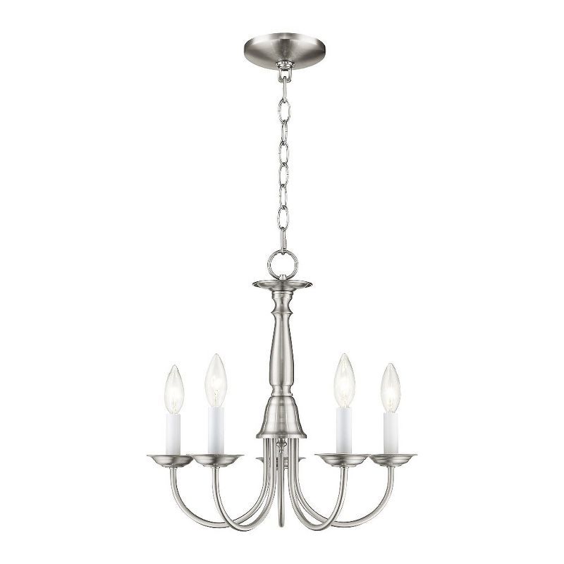 Brushed Nickel 5-Light Traditional Steel Chandelier