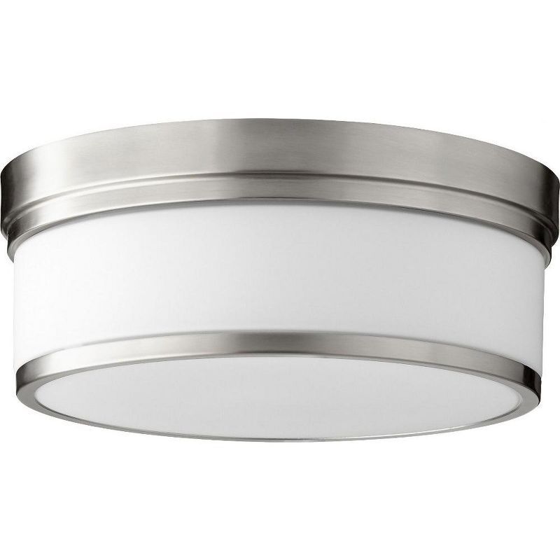 Celeste Satin Nickel 3-Light Glass Flush Mount