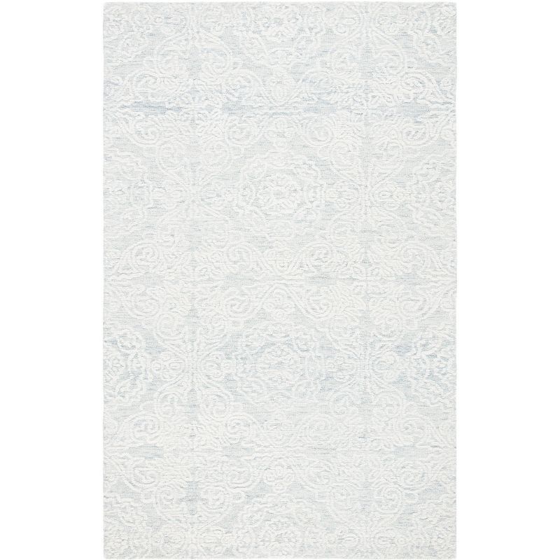 Ivory Hand-Tufted Wool 6' x 9' Rectangular Rug