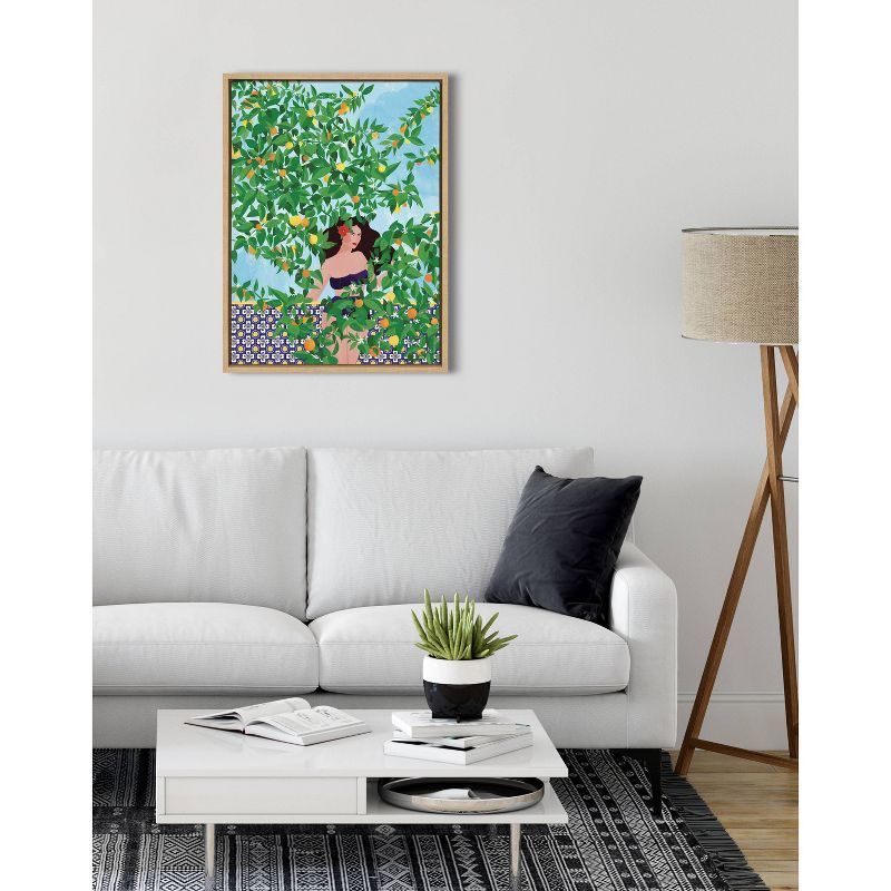 Sevilla Girl Nature-Inspired Canvas Art with Polystyrene Frame