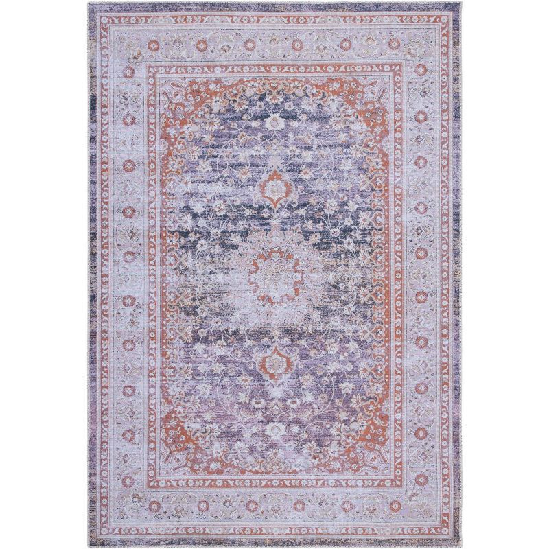 Serapi Grey and Light Grey Viscose Rectangular Area Rug