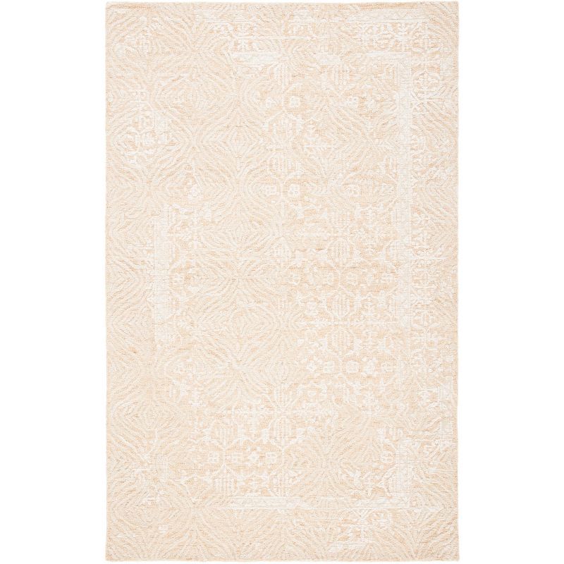 Ivory Hand-Tufted Wool 4' x 6' Area Rug