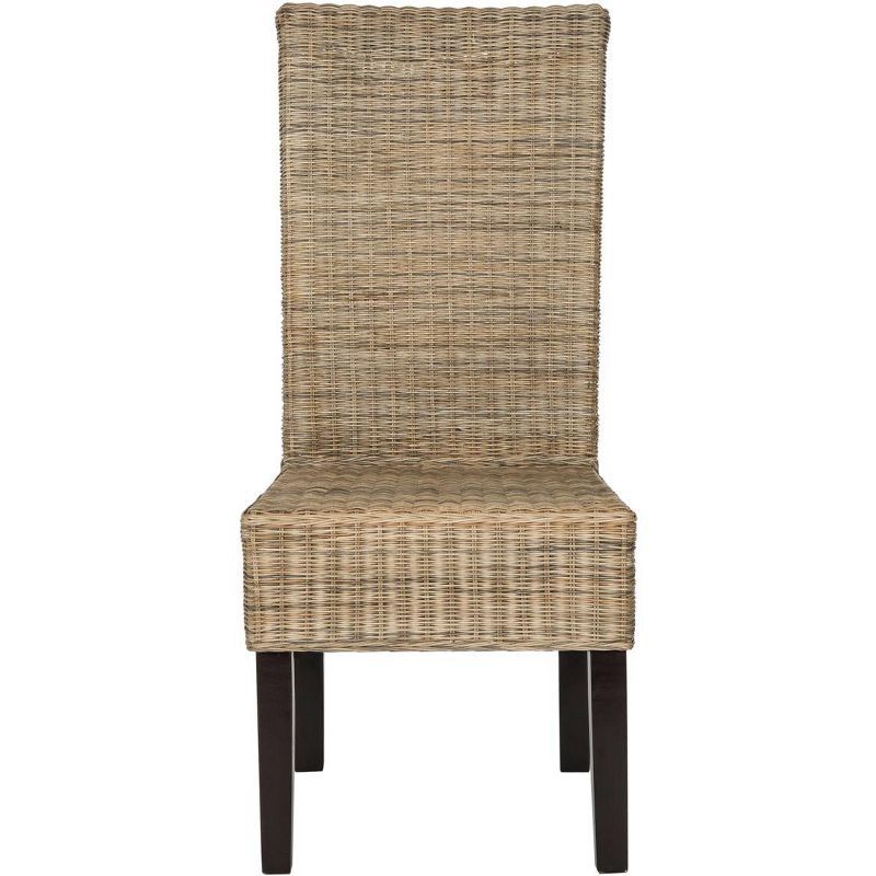 Arjun Natural Rattan Parsons Dining Chair Set