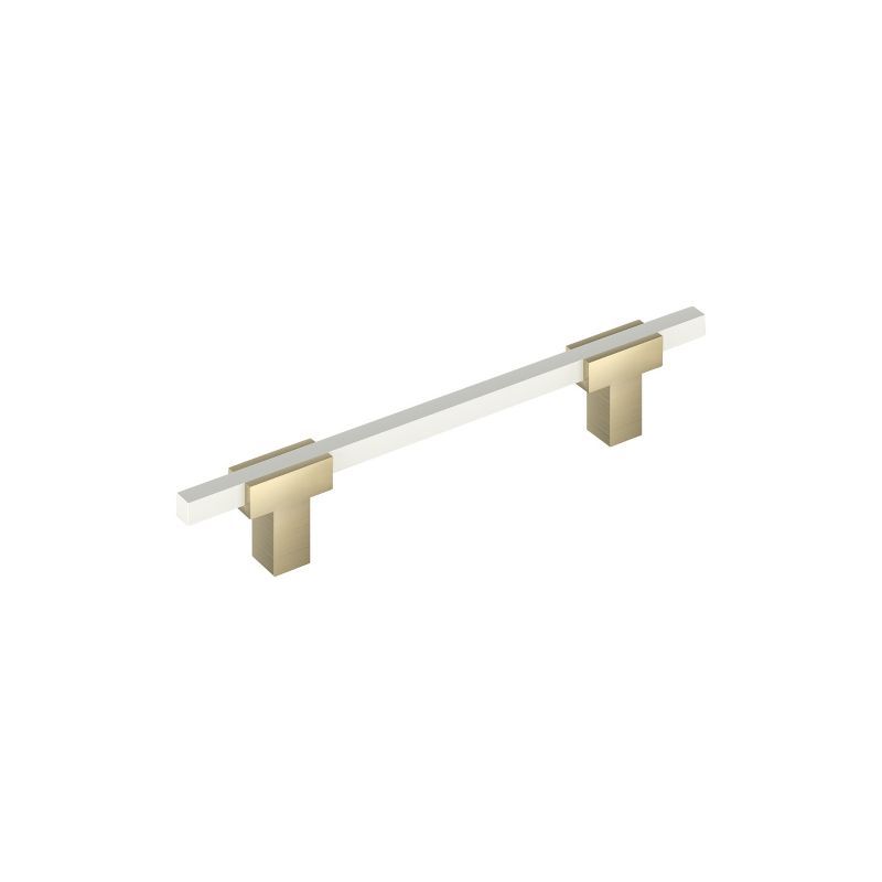 Golden Champagne and White Modern Industrial Bar Pull