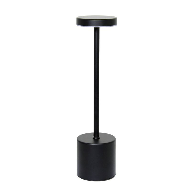 Black Cordless 12.75" Touch Sensor Stick Desk Lamp