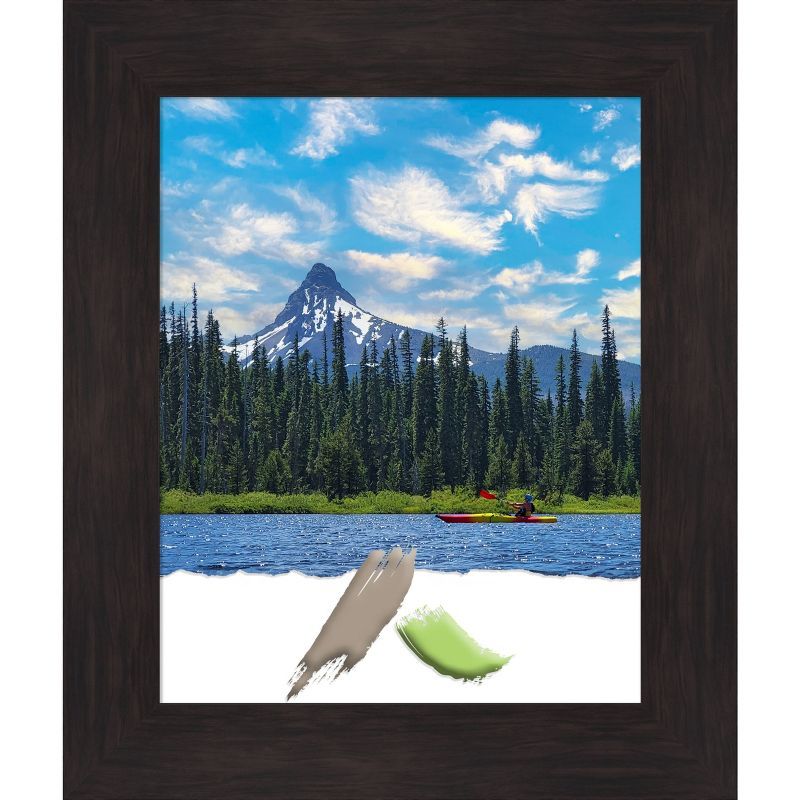 Espresso Brown Polystyrene Wide Flat Picture Frame