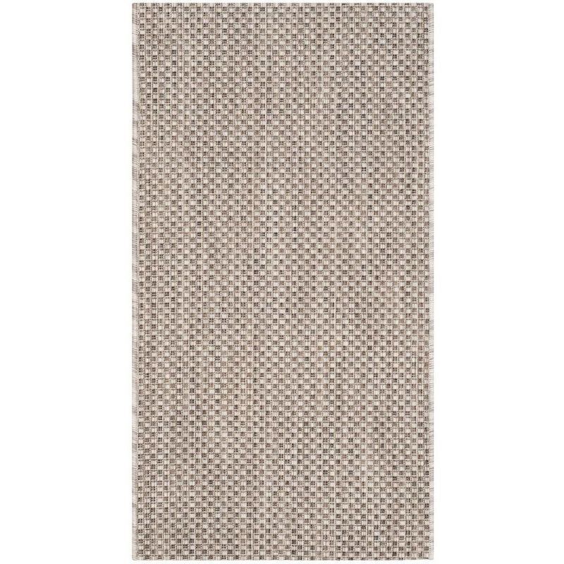 Taupe and Greige Rectangular Synthetic Outdoor Area Rug