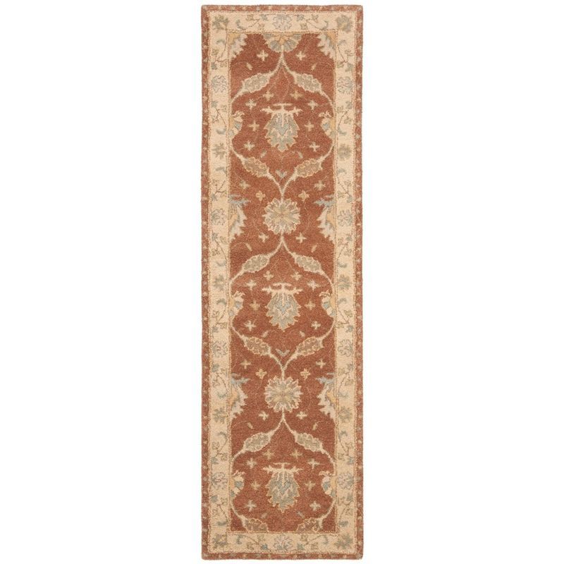 Handmade Light Blue and Brown Wool Tufted Area Rug