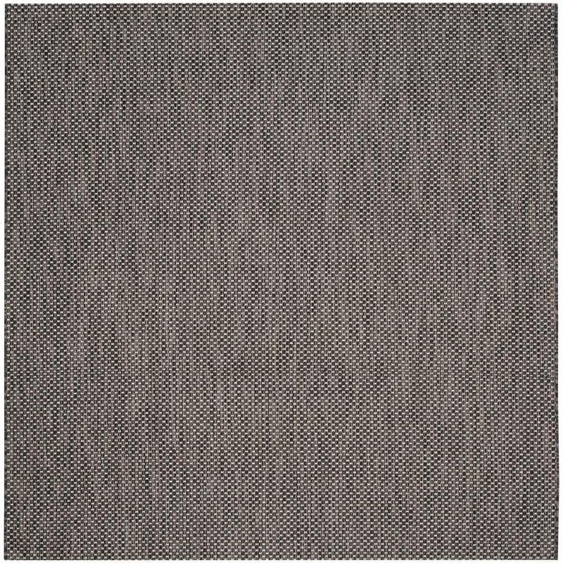 Safavieh Courtyard Black/Beige Square Synthetic Outdoor Area Rug