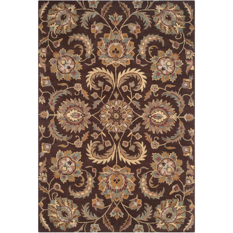 Hand-Tufted Brown and Gold Wool 6' x 9' Area Rug