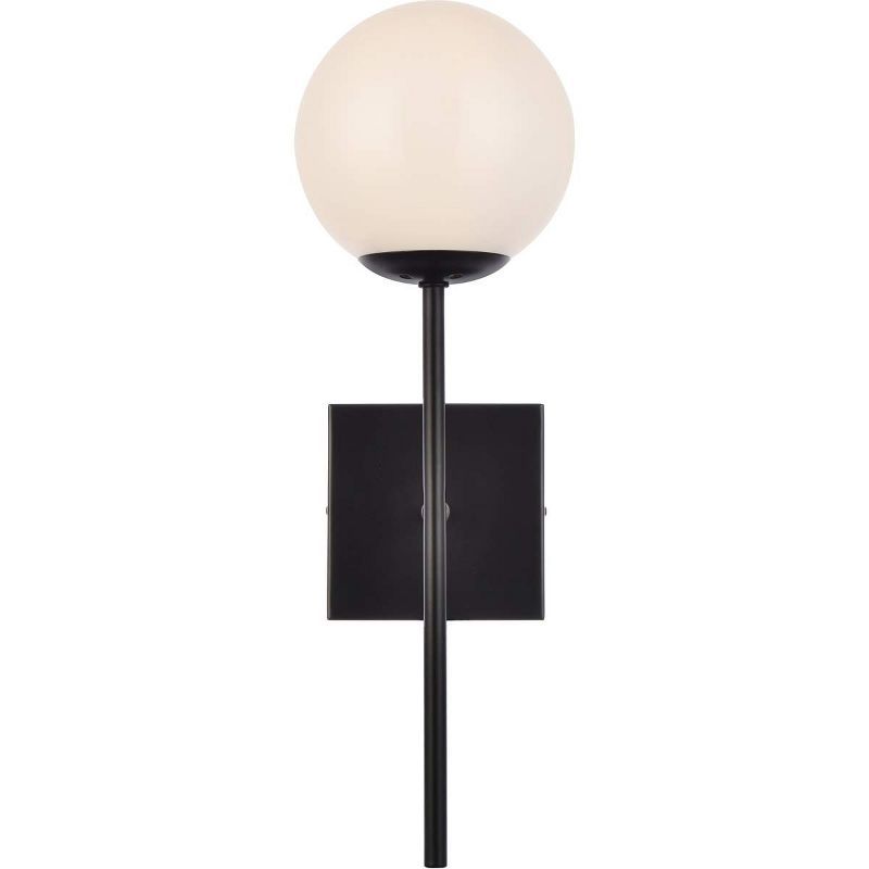 Elegant Neri 17.8" Modern Black and White Glass Wall Sconce
