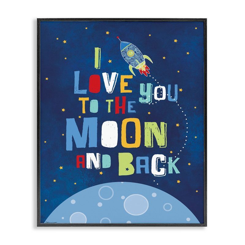 I Love You to the Moon and Back Rocket Ship Canvas Art