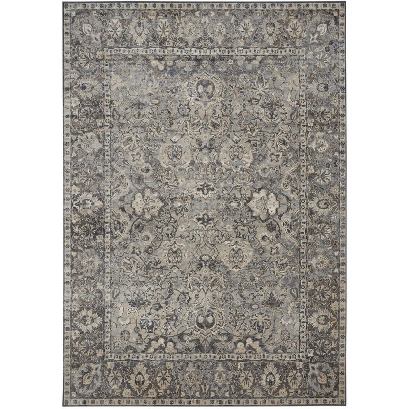 Ivory Elegance 94" x 130" Synthetic Rectangular Easy-Care Rug