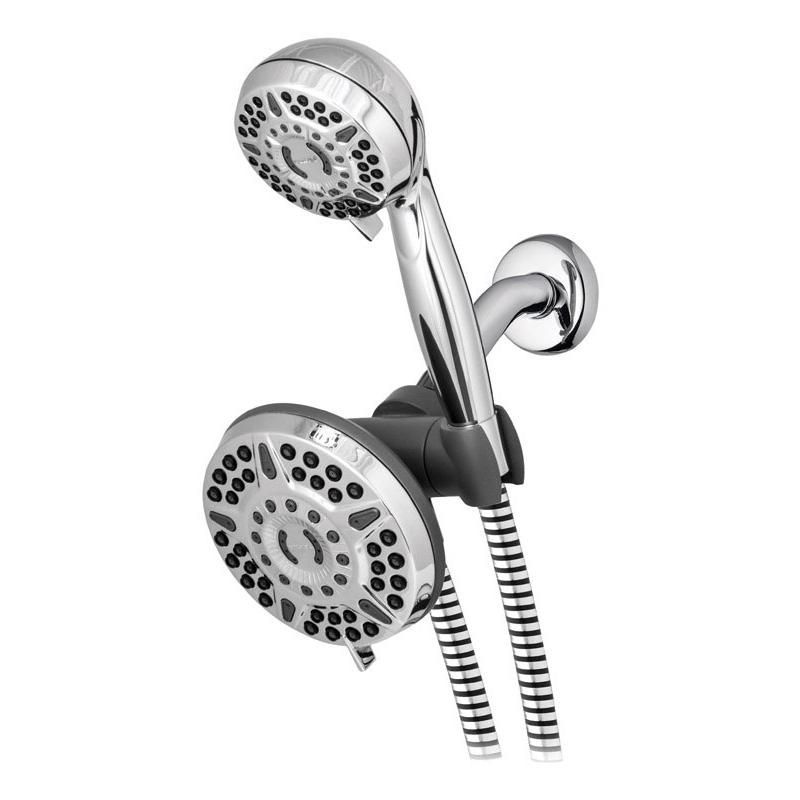 Waterpik Chrome Dual Showerhead Combo with 6 Settings