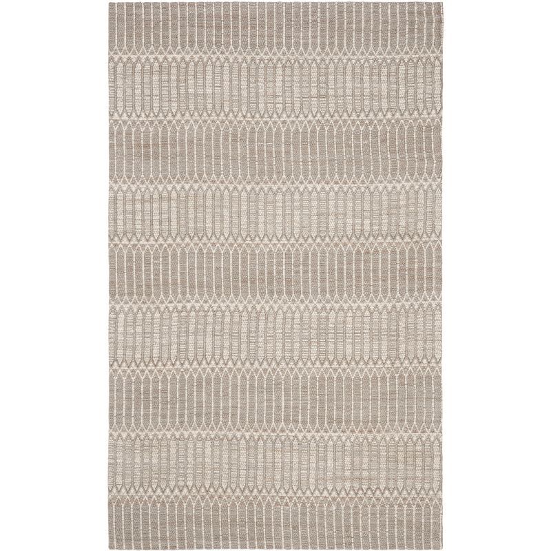 Handmade Camel and Grey Viscose Chenille 3' x 5' Rug