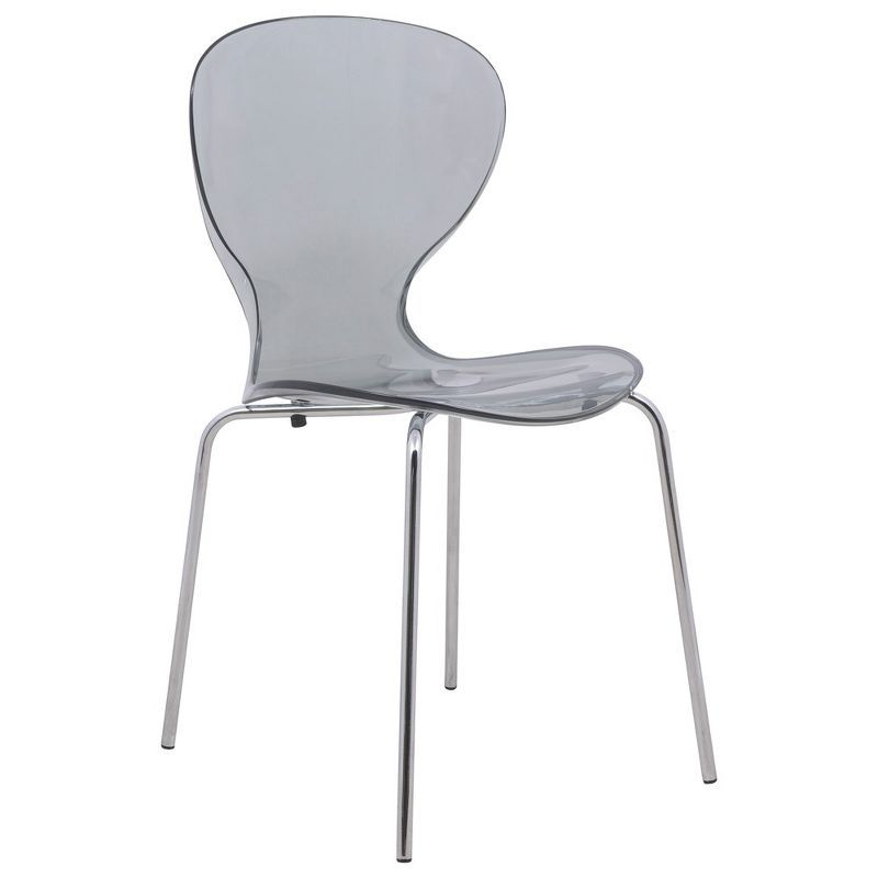 Modern Transparent Black Acrylic Dining Side Chair