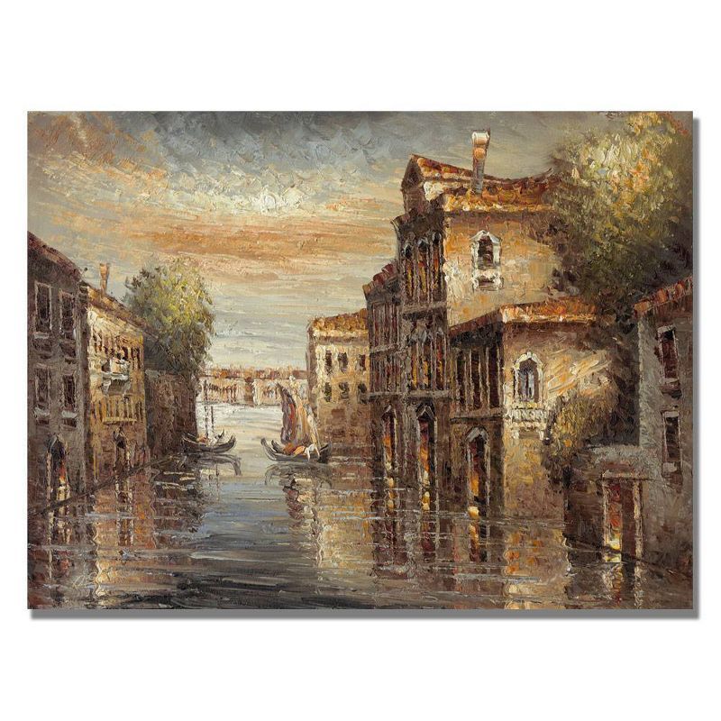 Auburn Venice 35" x 47" Unframed Canvas Landscape Art