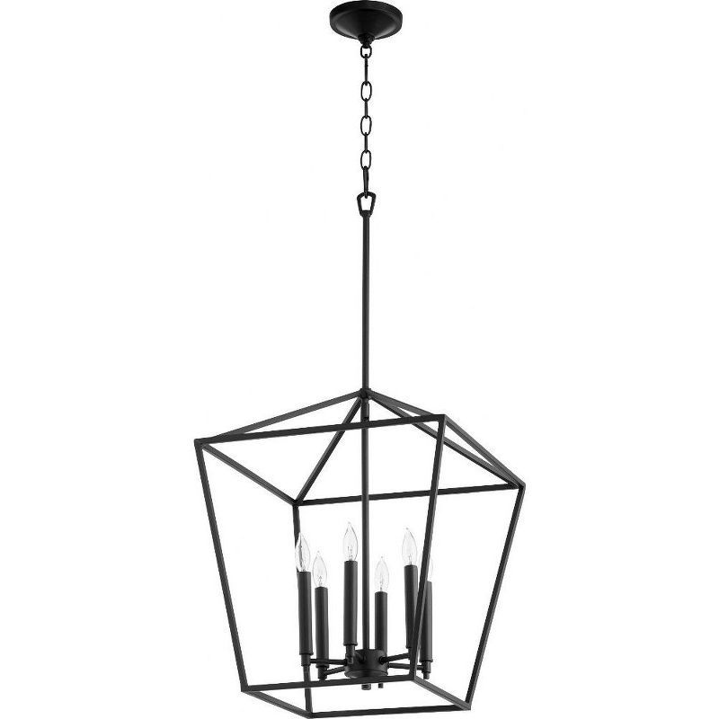 Gabriel Noir 6-Light Transitional Pendant with Versatile Sleeves