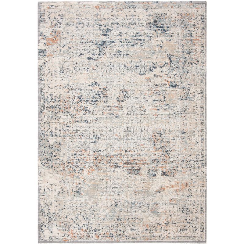 Handmade Gray Wool and Viscose 4' x 6' Rectangular Rug